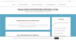 Desktop Screenshot of mailinglistsworldwide.com